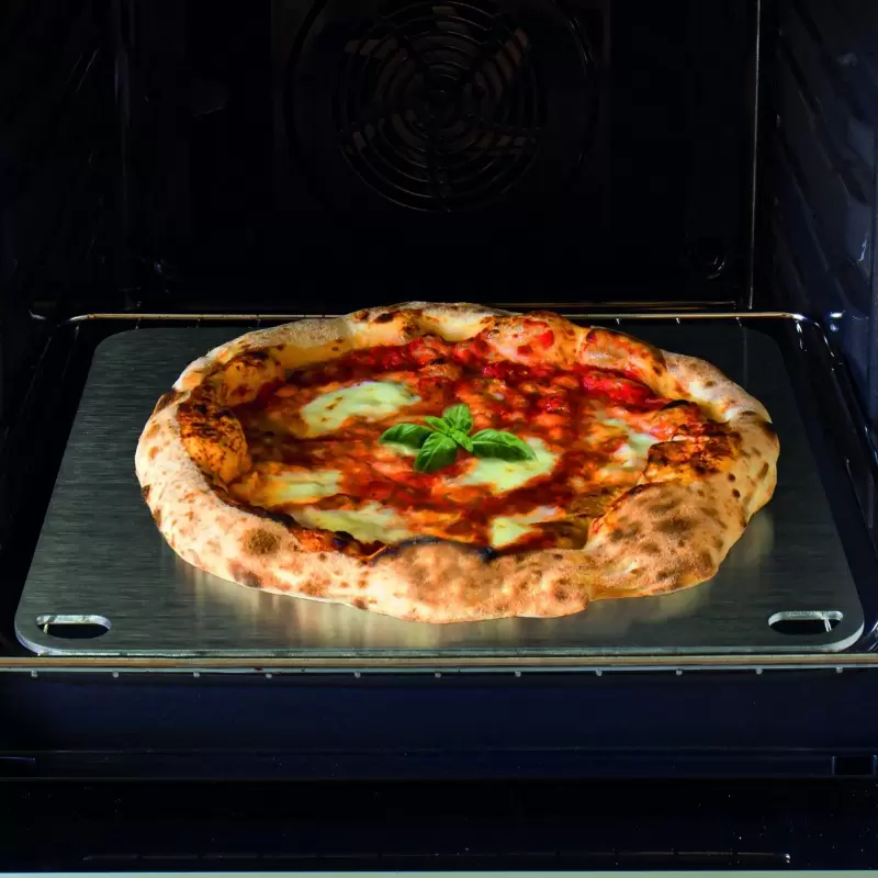 Stainless Steel Pizza Cooking Plate - 40cm x 35cm