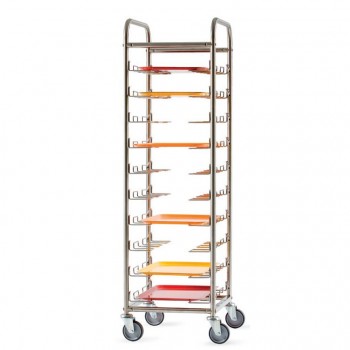 Stainless Steel Rolling Preparation and Storage Rolling Cart - 10 levels - 47cm x 55cm x h 153cm