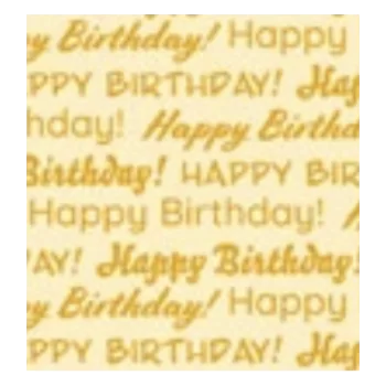 Happy Birthday Chocolate Transfer Sheets - 300 mm x 400 mm - 10 sheets