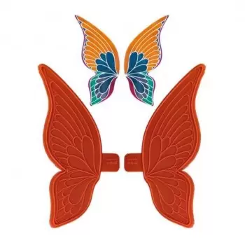 Large Butterfly Wing Silicone Decoration Stamp - 2 piece mold - 150mm x 140mm