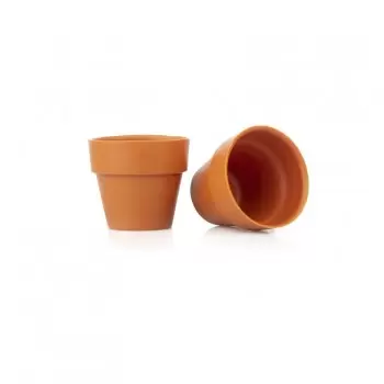 Belgian Chocolate Flower Pot Cup - Orange - 28pcs