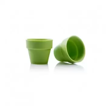 Belgian Chocolate Flower Pot Cup - Green - 28pcs