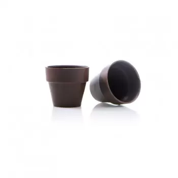 Belgian Chocolate Flower Pot Cup - Dark Chocolate - 28pcs