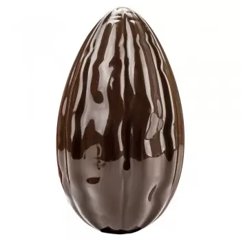 Polycarbonate Cabosse Chocolate Easter Egg Mold by Alberto Simionato - Cocoa - 2 Cavity - 93.5mm x h 165mm - 275gr