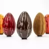 Polycarbonate Cabosse Chocolate Easter Egg Mold by Alberto Simionato - Cocoa - 2 Cavity - 93.5mm x h 165mm - 275gr