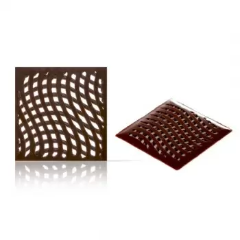 Handmade Belgian Chocolate Wavy 3D Square Decorations - 165pcs