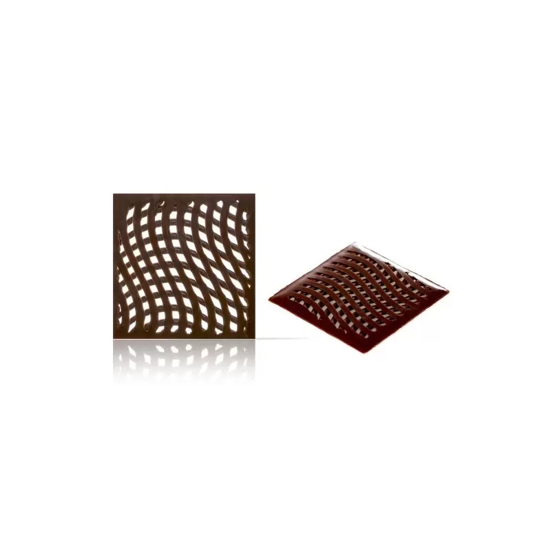 Handmade Belgian Chocolate Wavy 3D Square Decorations - 165pcs