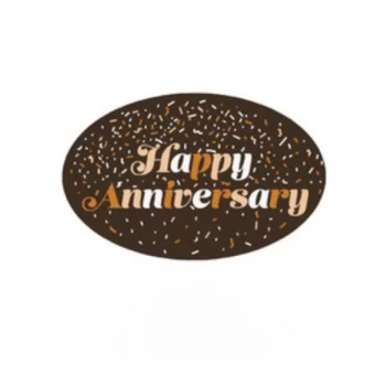 Belgian Chocolate Printed Decorations - Happy Anniversary Confetti - Dark - 140pcs