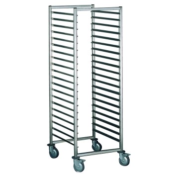 Baker Trolley Rolling Cart Rack with Scaled Shelves - 15 Shelves - 40 cm Side Entrance - French Size
