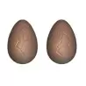 Polycarbonate Cracked Egg Chocolate Mold - 135mm x 91.6mm - DX + SX - 275x175x24mm
