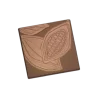 Polycarbonate Square Cacao Pod Chocolate Tablet Bar Mold - 87mm x 87mm x h 6mm - 2 cavity - 50gr
