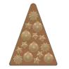 Polycarbonate Decorated Christmas Tree Chocolate Tablet Mold - Ø 30mm H 35mm - 24 cavity - 10gr