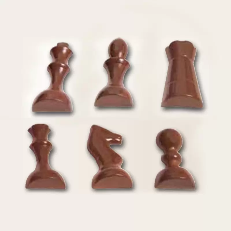 Polycarbonate Chess Pieces Chocolate Mold - 16 cavity - 135gr full set - 275mm x 135mm