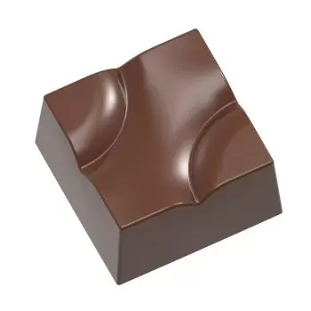 Polycarbonate Bumpy Cube Chocolate Mold by Nora Chokladskola - 28mm x 28mm x h 15.5mm - 12.8gr - 21 cavity