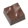 Polycarbonate Bumpy Cube Chocolate Mold by Nora Chokladskola - 28mm x 28mm x h 15.5mm - 12.8gr - 21 cavity