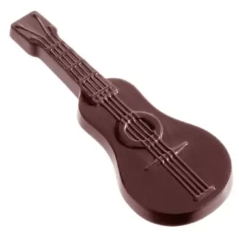 Polycarbonate Guitar Chocolate Mold - 95mm x 35mm x h 6mm - 13gr - 8 cavity