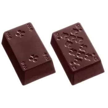 Polycarbonate Playing Cards Part 1 Chocolate Mold - 18 different Figures - 39mm x 25mm x h 13mm - 15gr