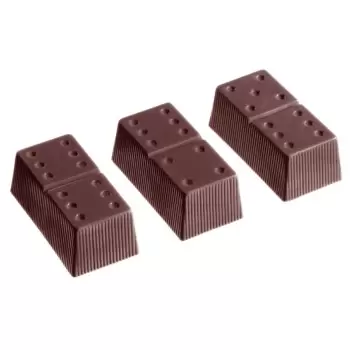 Polycarbonate Domino Chocolate Mold - 41mm x 21mm x h 15mm - 14gr - 24 cavity