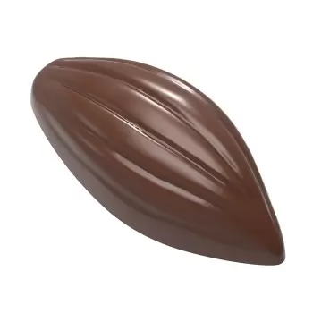 Polycarbonate Lined Cocoa Bean Chocolate Mold - 48mm x 21mm x h 14.5mm - 9gr - 21 cavity