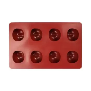 SILMAE Professional Silicone Pastry Mold - 3D Cherry Mold - 59mm x54mm x h 49mm - 100ml - 8 cavity