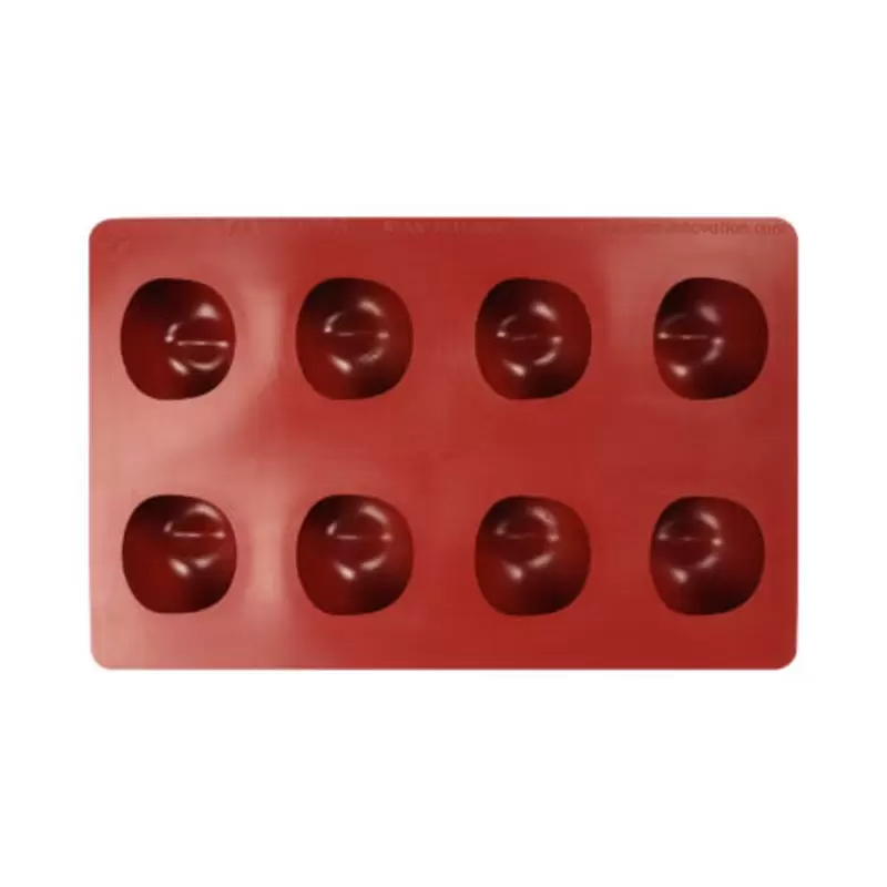 SILMAE Professional Silicone Pastry Mold - 3D Cherry Mold - 59mm x54mm x h 49mm - 100ml - 8 cavity