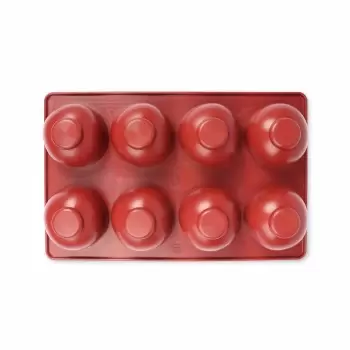 SILMAE Professional Silicone Pastry Mold - 3D Blackcurrant Mold - 63mm x61mm x h 45mm - 100ml - 8 cavity