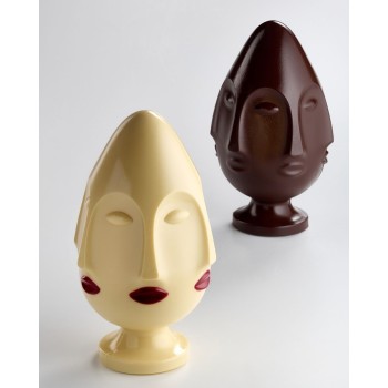 Pavoni Thermoformed Mod Chocolate Egg Mold - Ø 135mm × 235mm h - 340 g - 2 kit each box