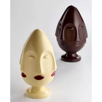 Pavoni Thermoformed Mod Chocolate Egg Mold - Ø 135mm × 235mm h - 340 g - 2 kit each box