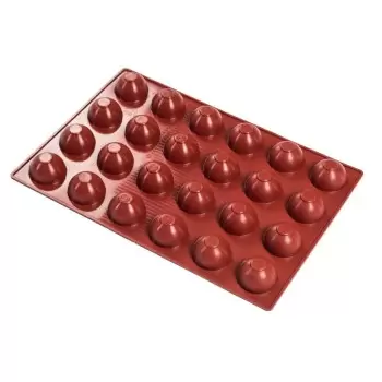 SILMAE Professional Silicone Pastry Mold - Half Sphere - Ø 70mm x 40mm – 110 ml - 24 cavity