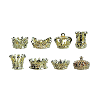 Prime Feves Premium Assorted Galette des Rois Feves King Cakes Charms - Crowns and Tiaras Collection - Pack of 100