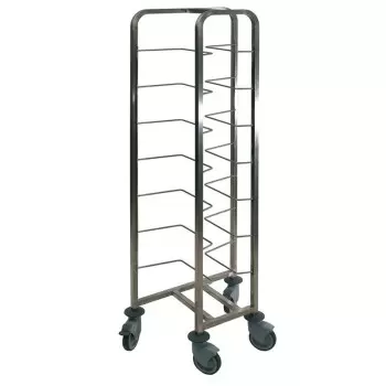 Matfer Bourgeat Stainless Steel Trolley for 8 Dough Containers - Clearance 18.5cm - 370mm x 590mm x h 1790mm