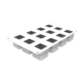Silikomart Cubo 3D 85 Cube Silicone Pastry Mold - 45mm x 45mm x h 45mm - 85ml - 12 cavity