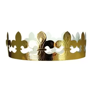 Galette des Rois King's Cake Crowns - Gold Lily - Pack of 100