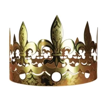 Galette des Rois King's Cake Crowns - Dentelys Gold - Pack of 100
