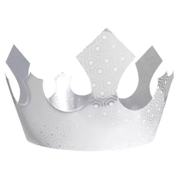 Galette des Rois King's Cake Crowns - Silver Helios - Pack of 100