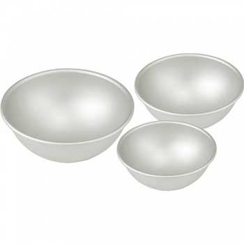 Fat Daddio's PHA-35 Aluminum Hemisphere Pan, 3 1/2''" diameter x 1 3/4" deep Shaped Cake Pans