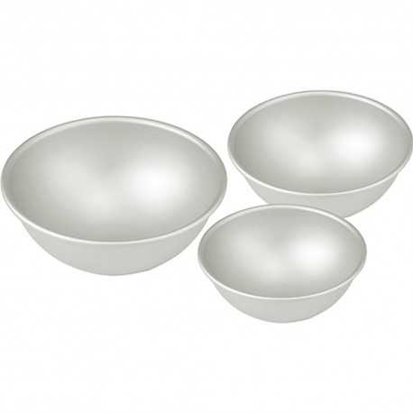 Fat Daddio's PHA-35 Aluminum Hemisphere Pan, 3 1/2''" diameter x 1 3/4" deep Shaped Cake Pans