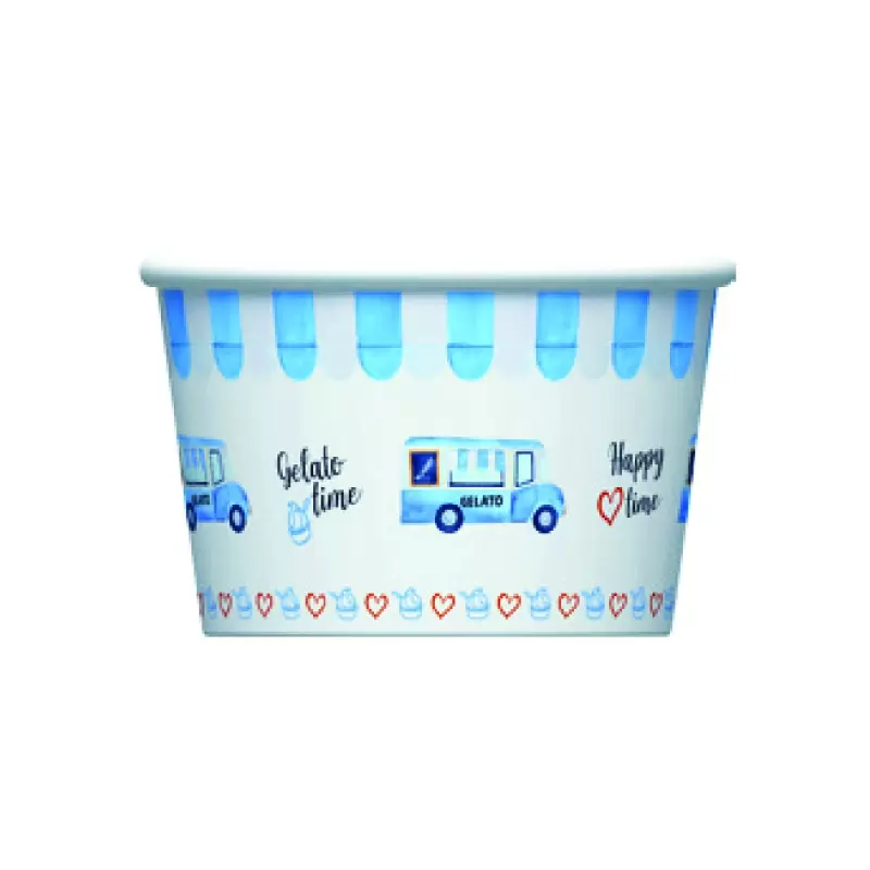 Gelato Ice Cream Paper Cups - Various Colors - 68 mm x 40 mm - 2.8 oz - 250 pcs
