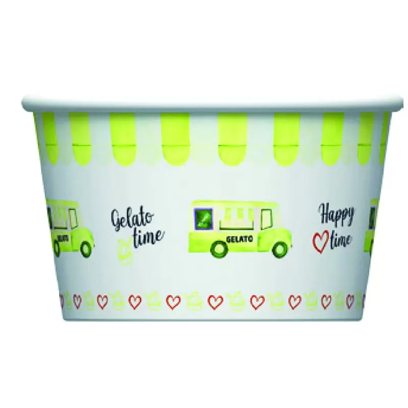 Gelato Ice Cream Paper Cups - Various Colors - 83 mm x 48 mm - 5.4 oz - 250 pcs