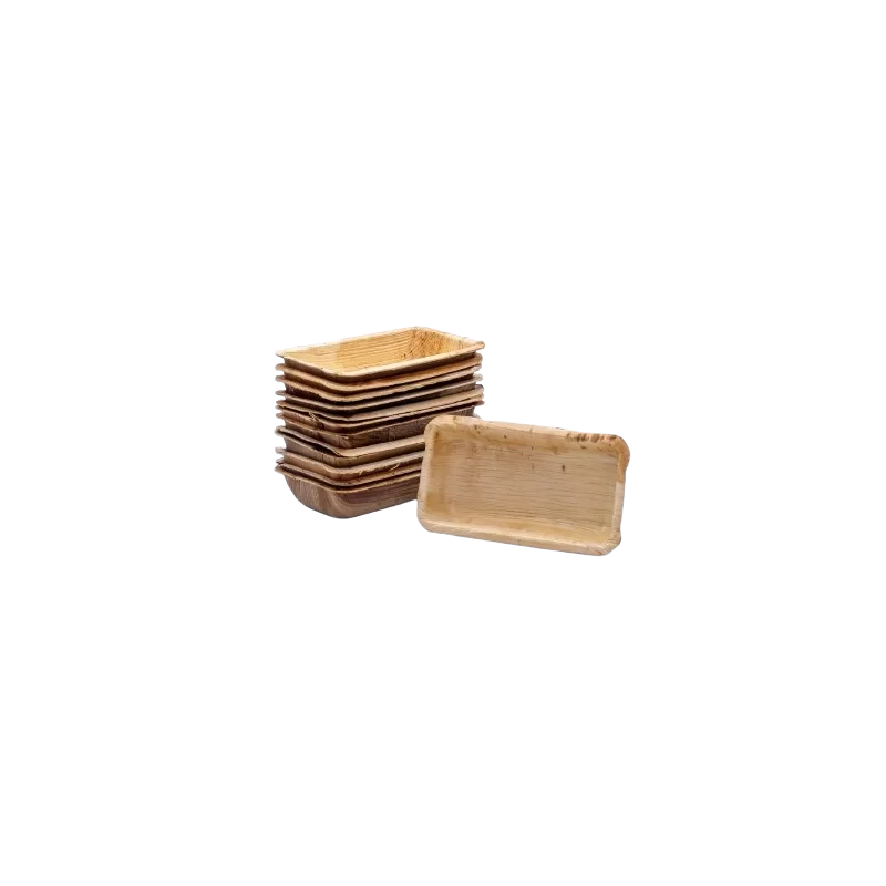Pastry Chef's Boutique PCB-01-22-05B 2x4 Palm Leaf Rectangle Mini T...