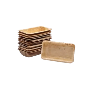 Pastry Chef's Boutique PCB-01-22-18B 4x10 Palm Leaf Rectangle Tray ...