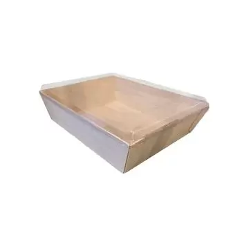 Pastry Chef's Boutique PCB-TG-CT-11x15 11.8X15X3 Balsa Wood Tray wi...