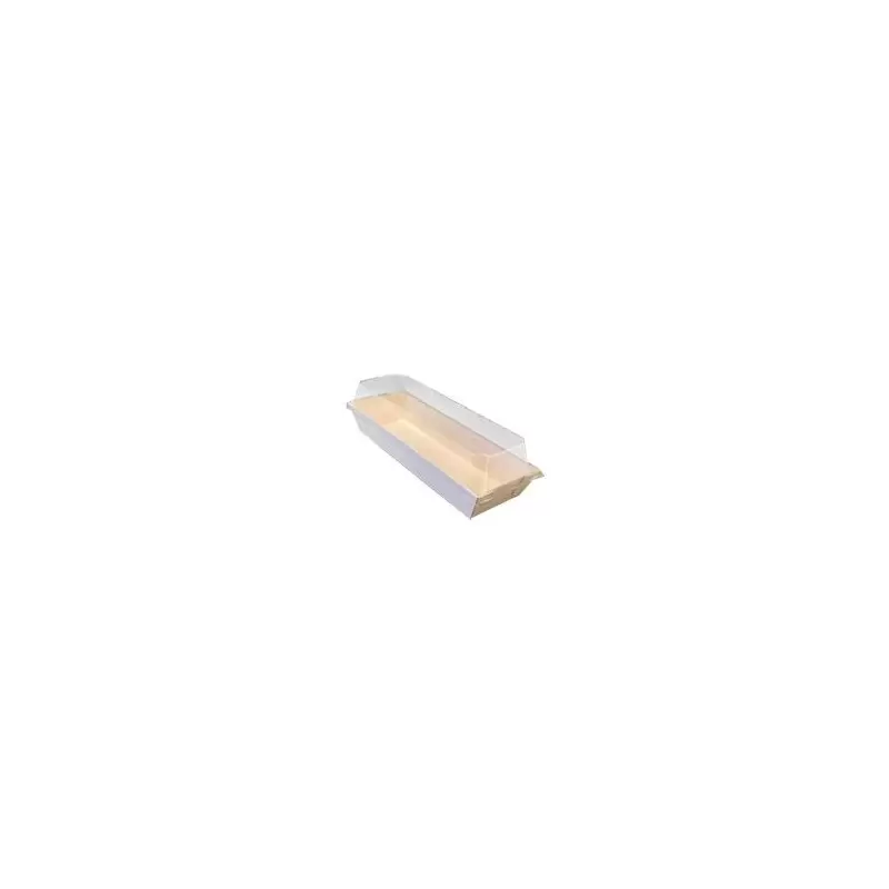 Pastry Chef's Boutique PCB-TG-CT-9.8x3 9.8X3x1.5 Balsa Wood Tray wi...
