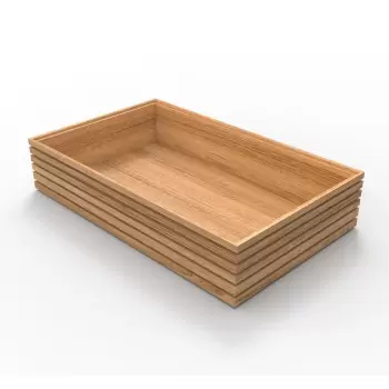 Craster BU_FF051 Craster Flow Oak 1.1 Bento Tray 530 × 325 × 110 mm
