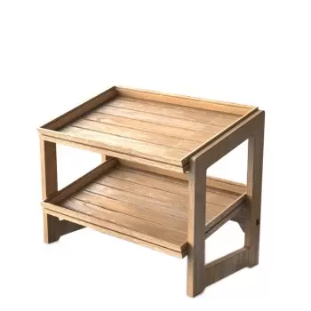 Craster BU_RS002 Craster Flow Oak 1.1 Two Tier Stand 574 × 323 × 44...