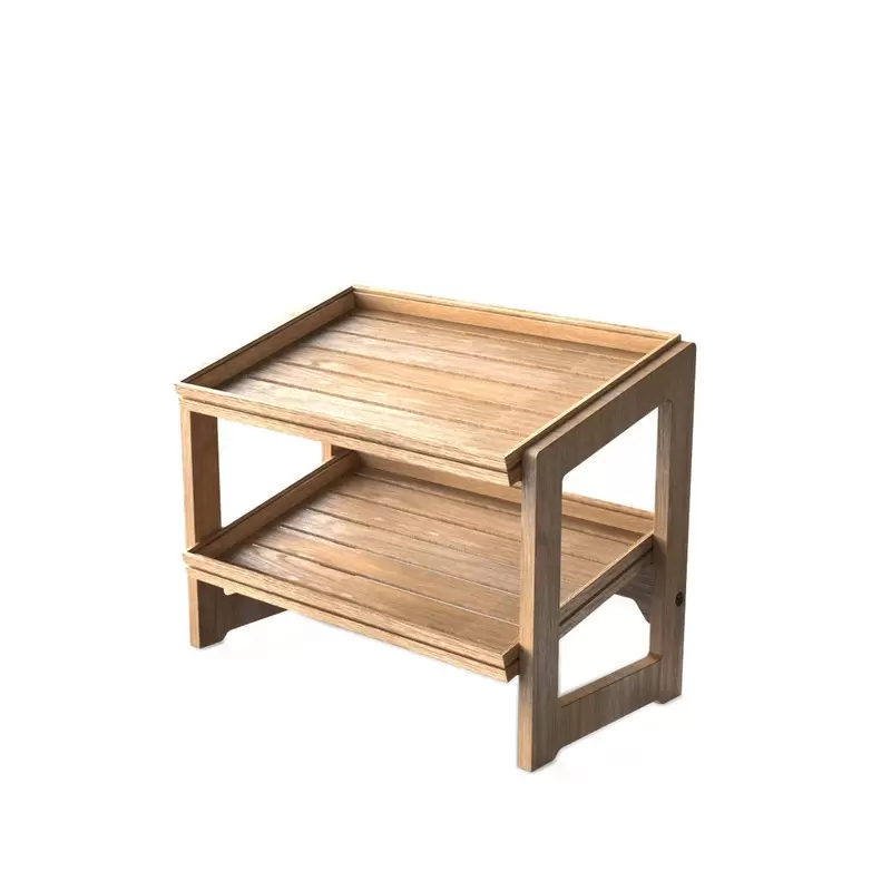 Craster BU_RS002 Craster Flow Oak 1.1 Two Tier Stand 574 × 323 × 44...