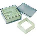 Fat Daddio's CKC-2051 Nylon & Fiberglass Cutter Set, Boxed, Square, 9 pc set Polyglass Cookie Cutters