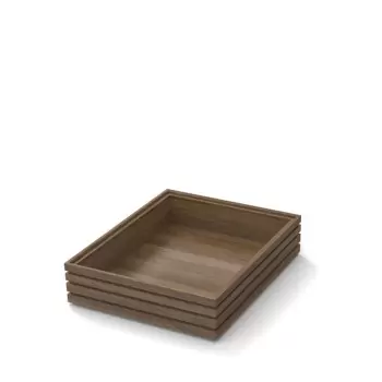 Craster BU_FF015 Craster Flow Tall Walnut 1.2 Tray 325 × 265 × 75 mm