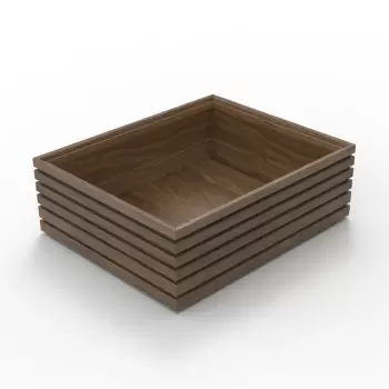 Craster BU_FF062 Craster Flow Walnut 1.2 Bento Tray 325 × 265 × 110 mm
