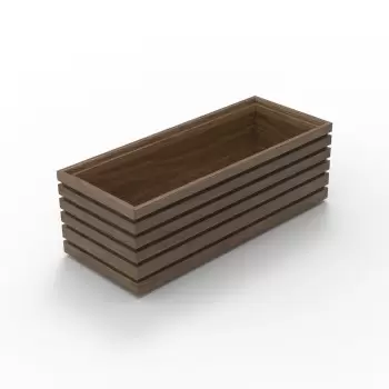 Craster BU_FF066 Craster Flow Walnut 1.8 Bento Tray 325 × 132 × 110 mm